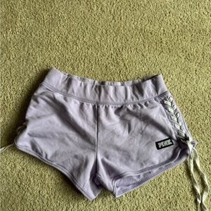 PINK Victoria's Secret Light Purple Lace-Up Shorts